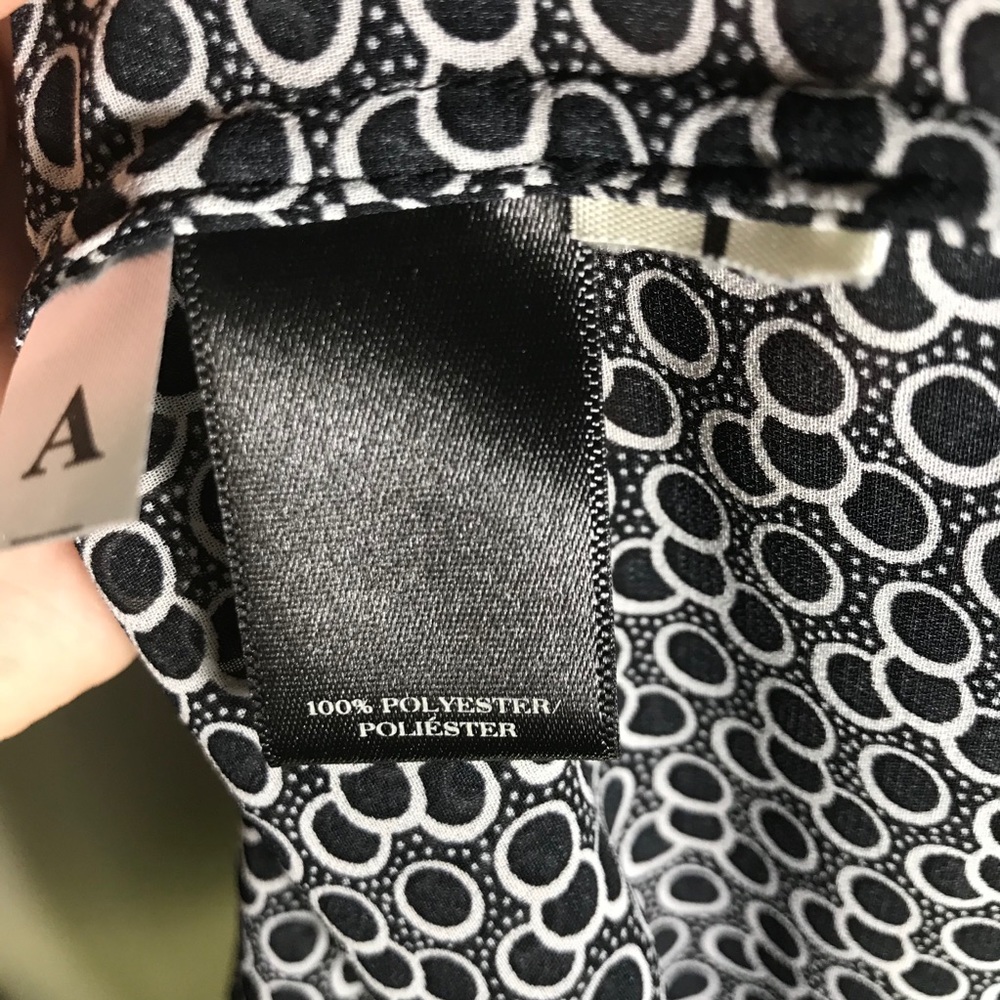 Ann Taylor Circle Print Chiffon Button Down Blouse - image 8